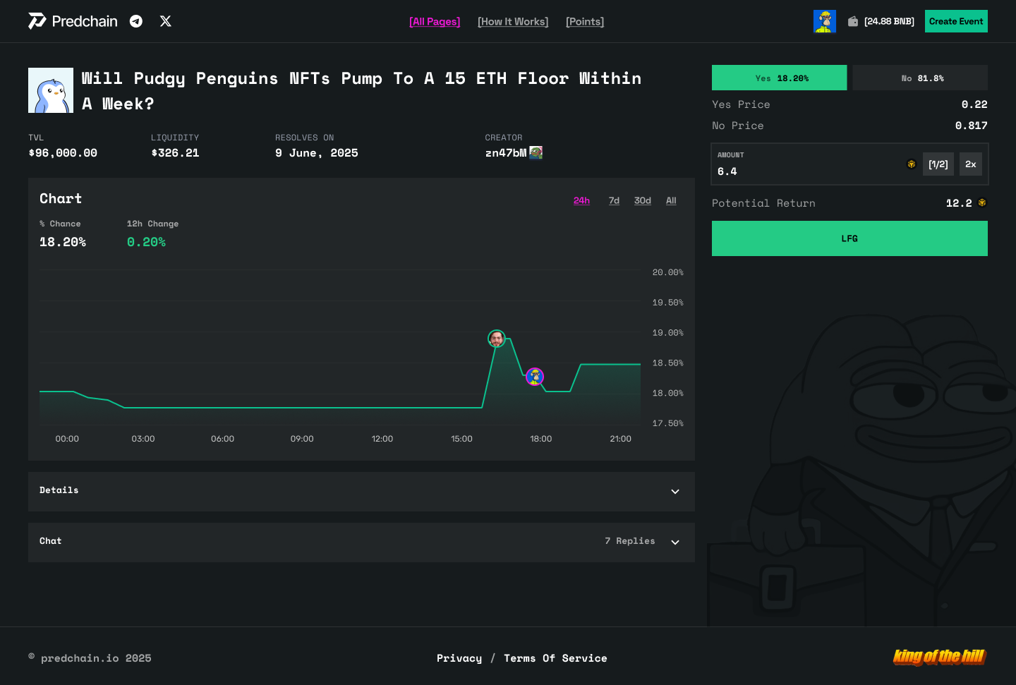 Predchain prediction event